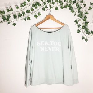 (2/$25 Sale) PINK Open Back Crew Sea You Never